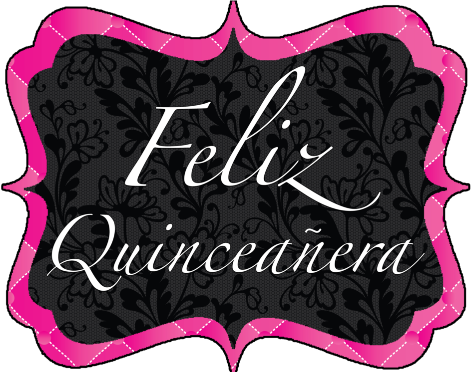 Feliz Quinceanera Celebration Banner PNG