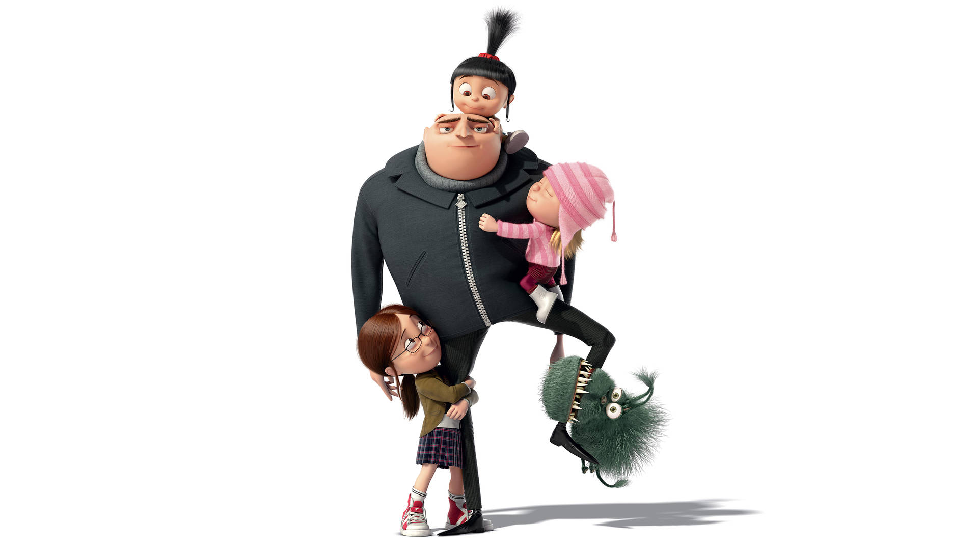 Felonious Gru With Kids Despicable Me 3 Background