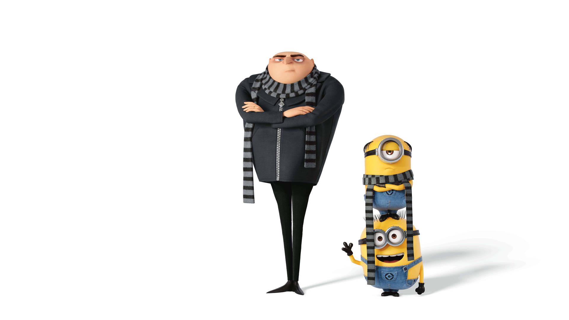 Felonious Gru With Two Minions Despicable Me 3 Background