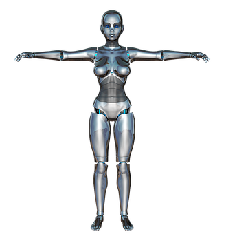 Female Android Model Pose PNG