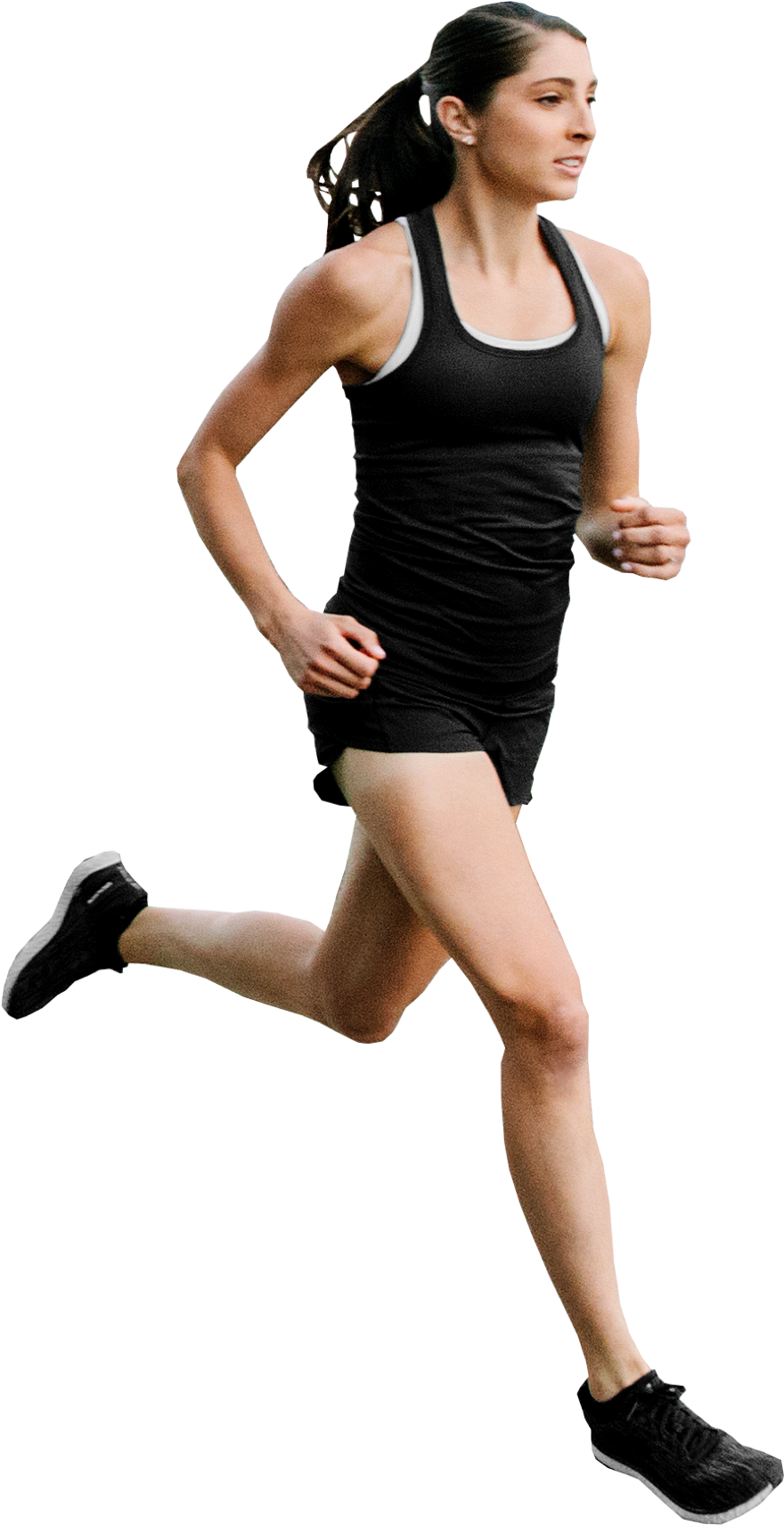 Female Athlete Running Action PNG