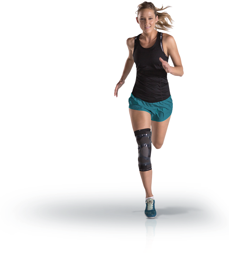 Download Female Athlete Running Prosthetic Leg | Wallpapers.com