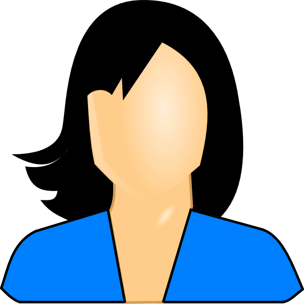 Female Avatar Blue Shirt Graphic PNG