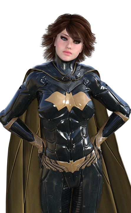 Female Bat Hero Costume PNG