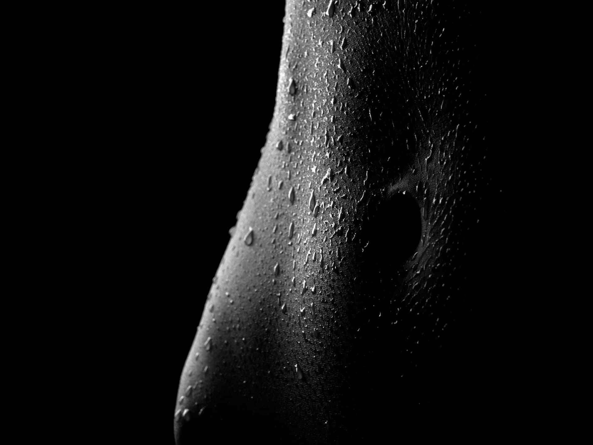 Female Body With Water Droplets Background