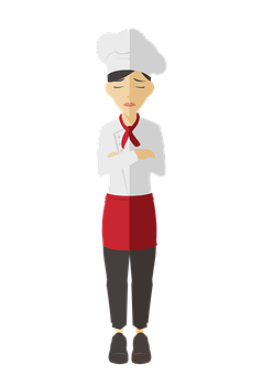 Female Chef Cartoon Character PNG
