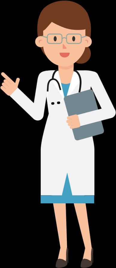 Female Doctor Cartoon Character PNG