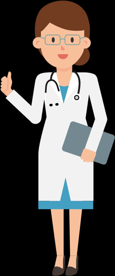 Female Doctor Giving Thumbs Up PNG