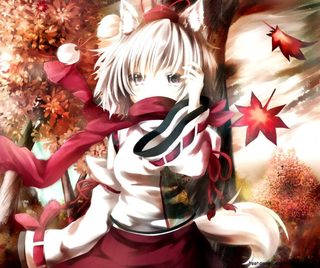 Female Ecchi Fox Character Wallpaper