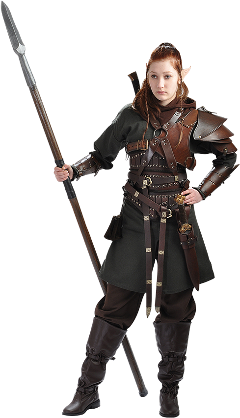 Female Elf Warrior Costume PNG