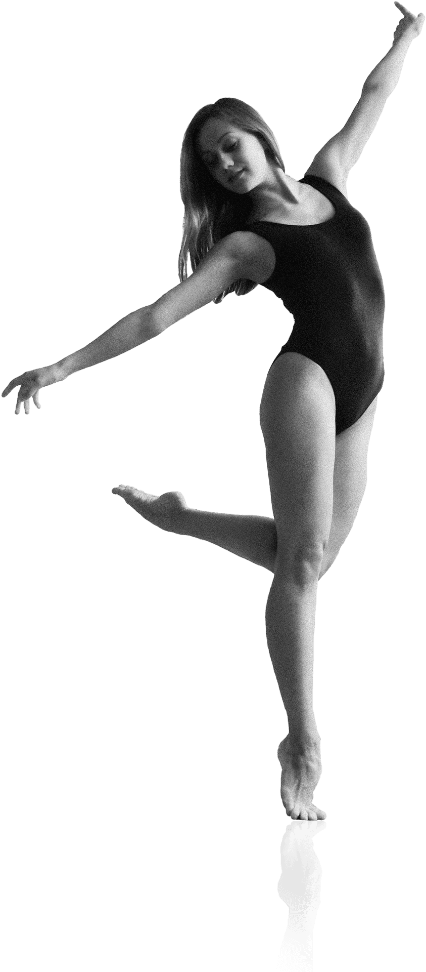 Female Gymnast Balance Pose PNG