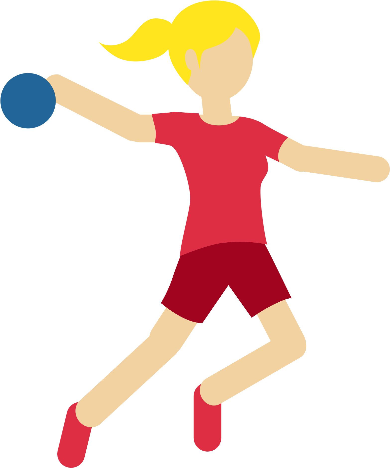 Female Handball Player Vector PNG