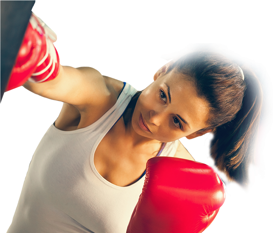 Female Kickboxer Training Punch PNG