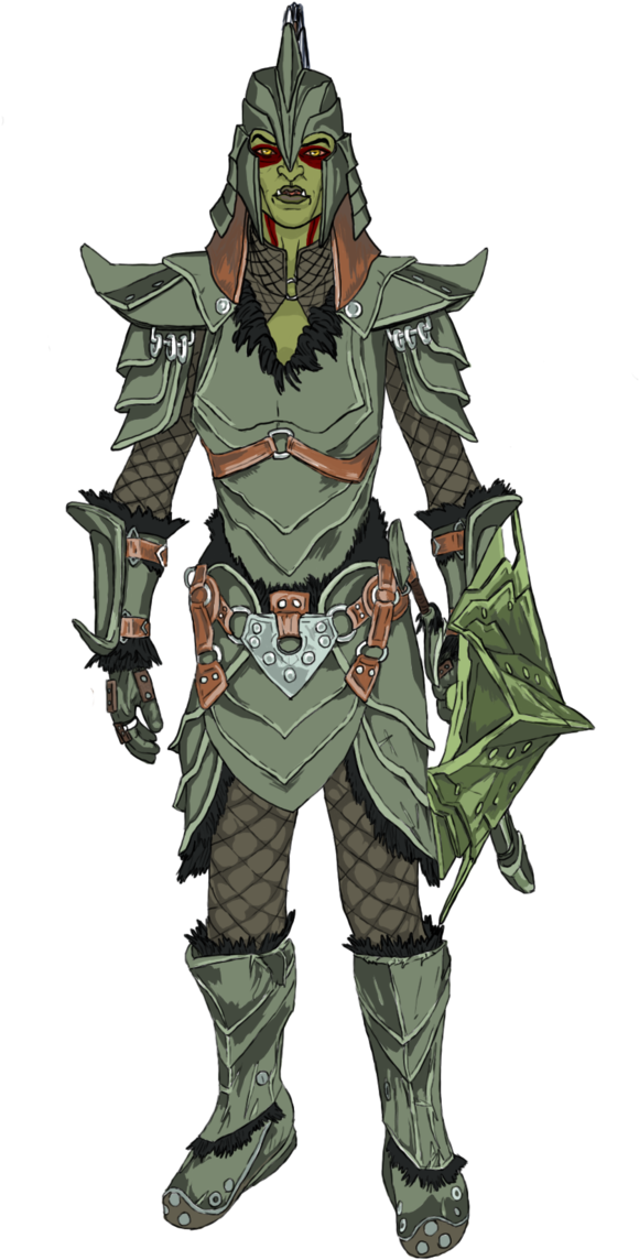 Female Orc Warrior Armor PNG