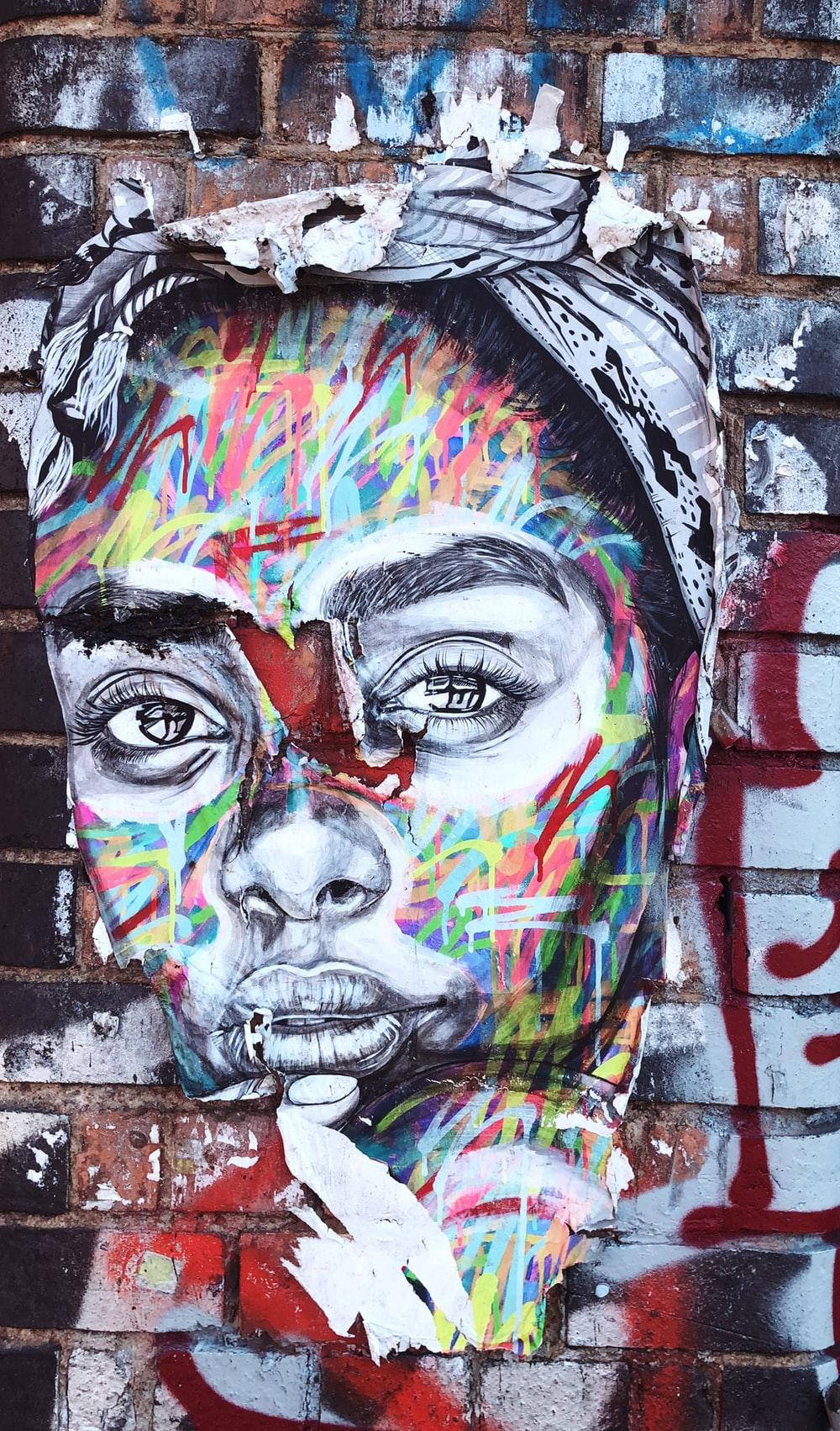 Female Portrait Graffiti Iphone Wallpaper