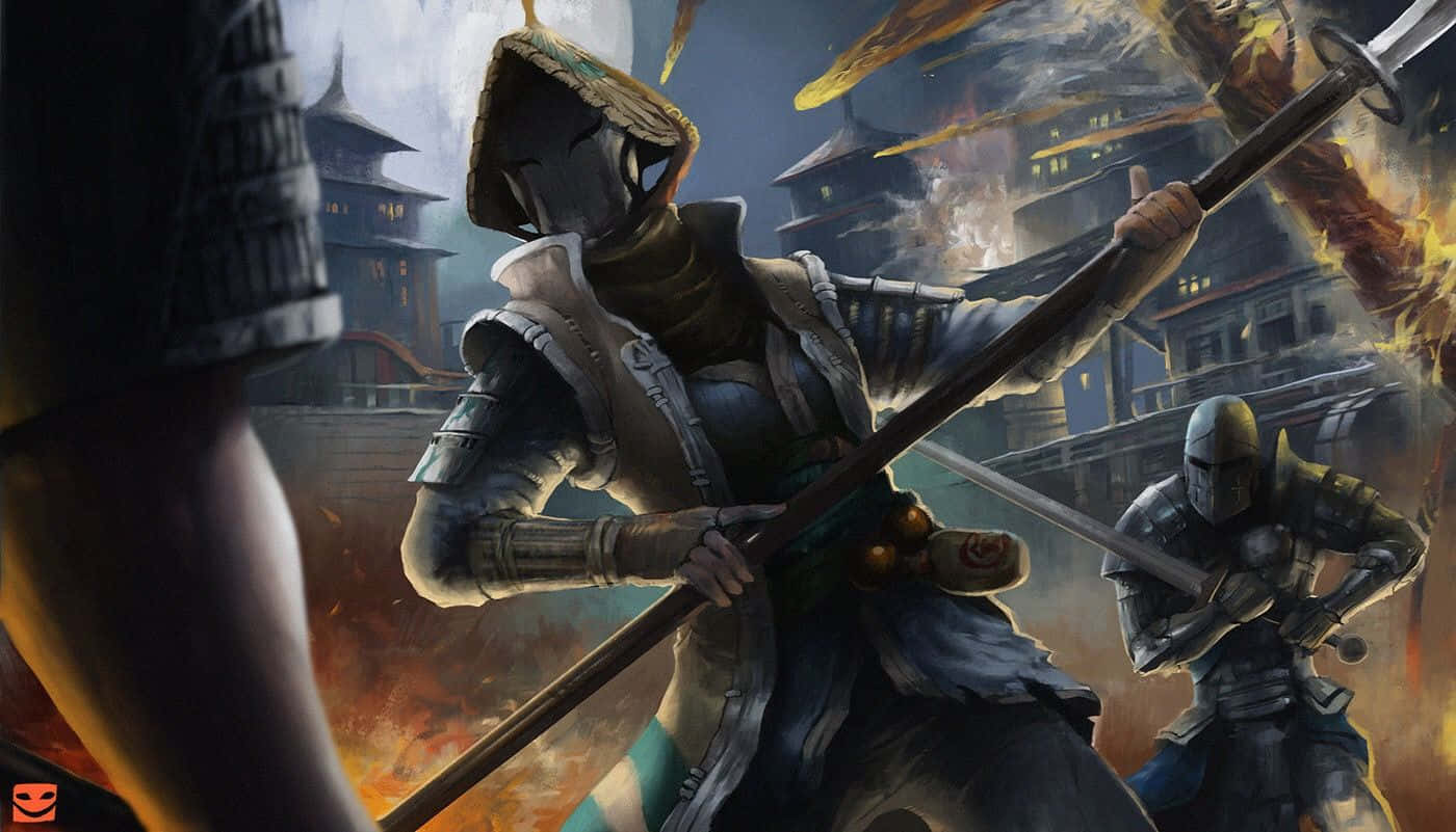 Female Samurai For Honor In Action Wallpaper