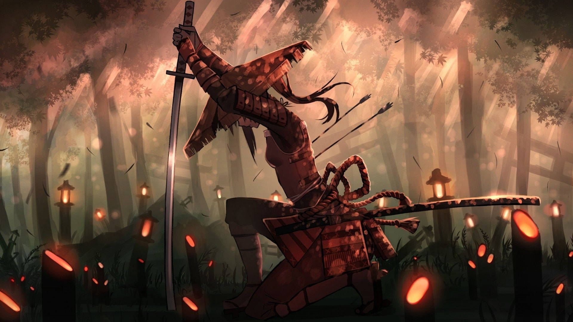 Samuraifemenina En El Anime De Seppuku. Fondo de pantalla