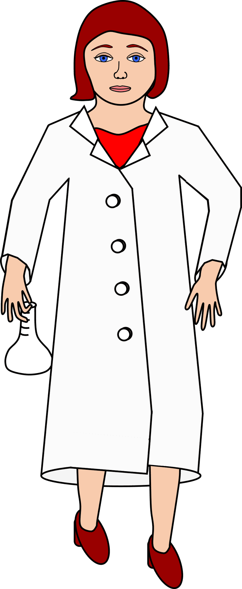 Female Scientist Cartoon Character PNG