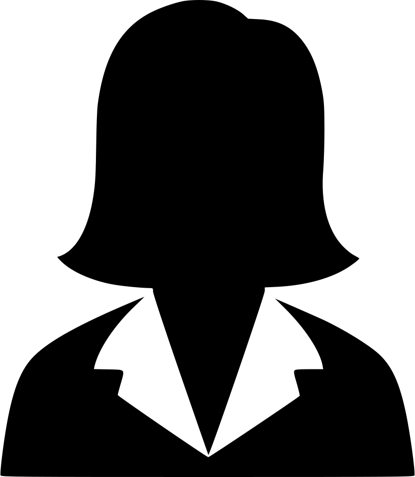 Female Silhouette Profile Icon PNG