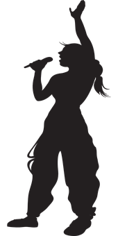 Female Singer Silhouette PNG