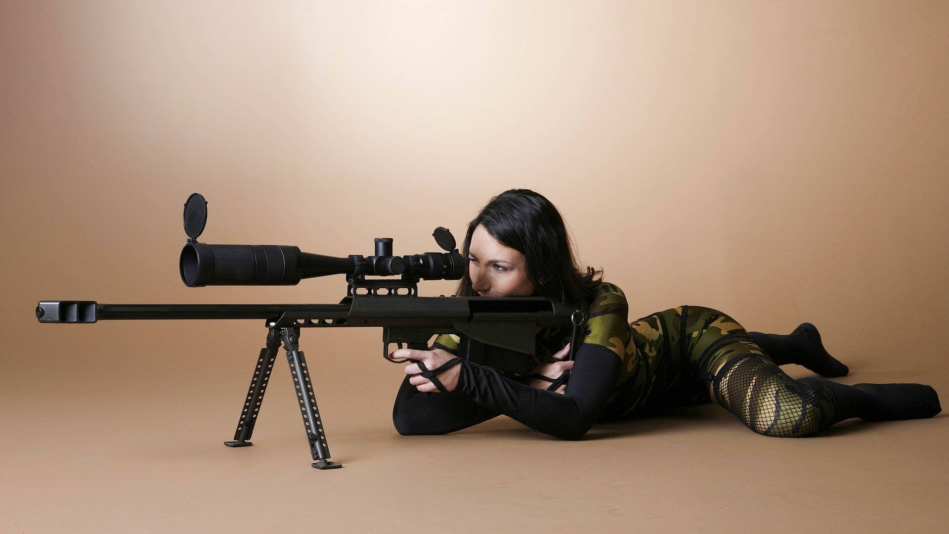 Female Sniper Soldier Wallpaper