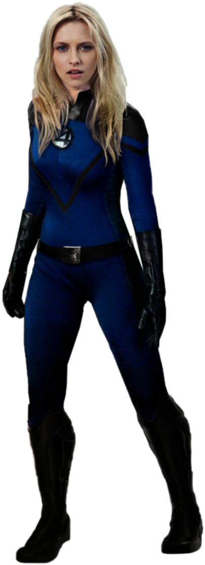 Female Superheroin Blue Costume PNG