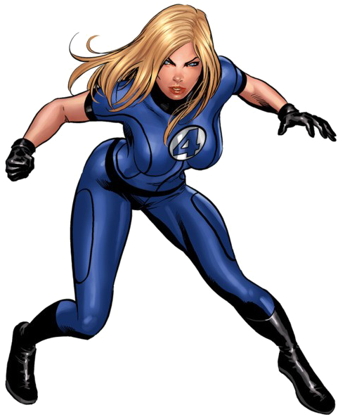 Female Superheroin Blue Costume PNG