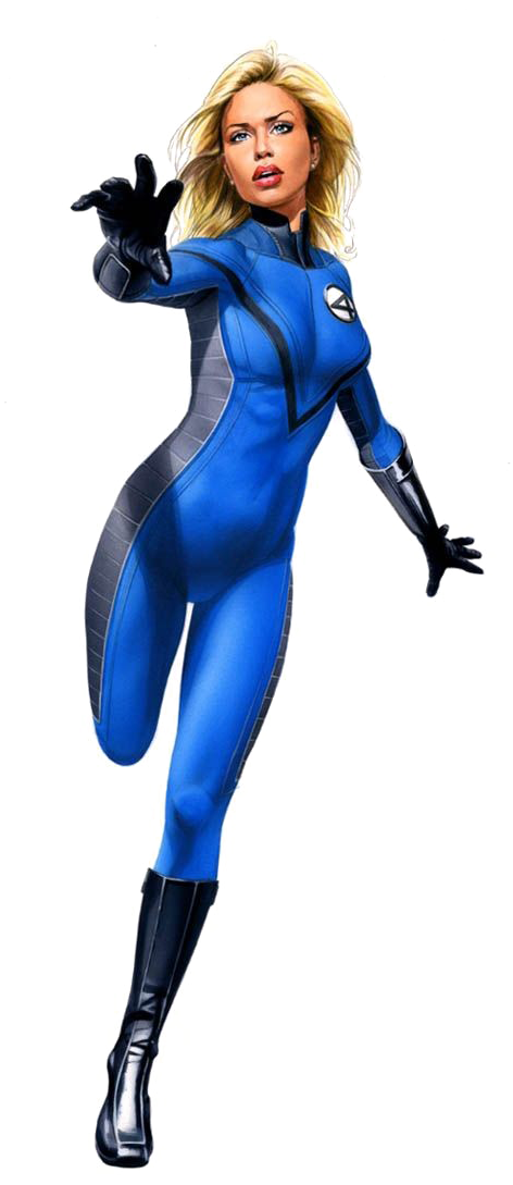 Female Superheroin Blue Costume PNG