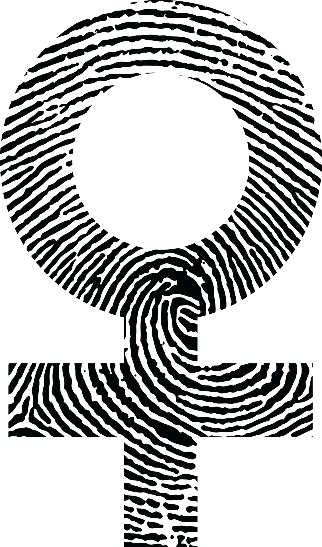 Female Symbol Fingerprint Pattern PNG