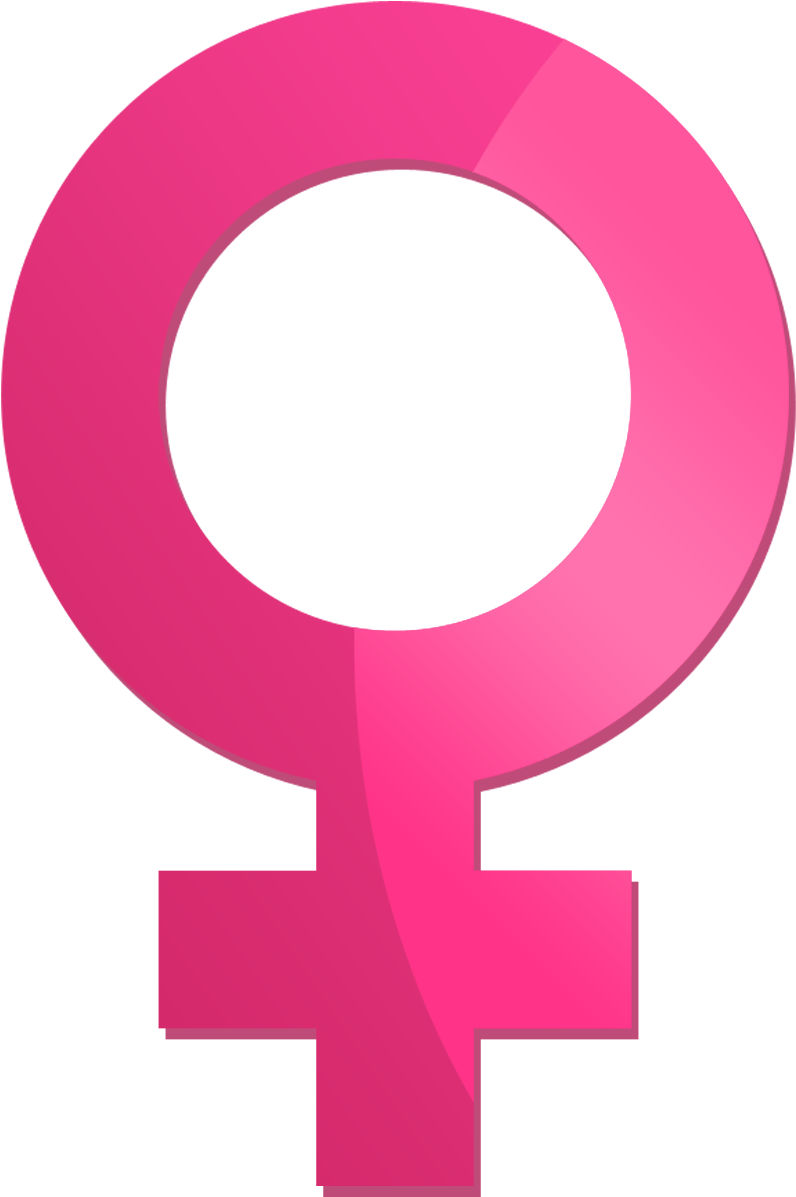 Female Symbol Pink Background PNG