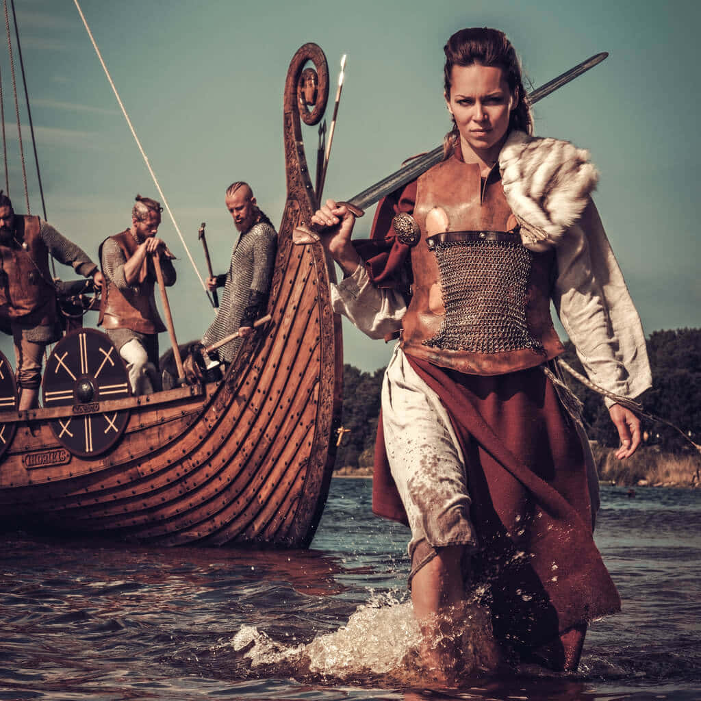 "Fearless Female Viking Warriors Fighting for Glory"