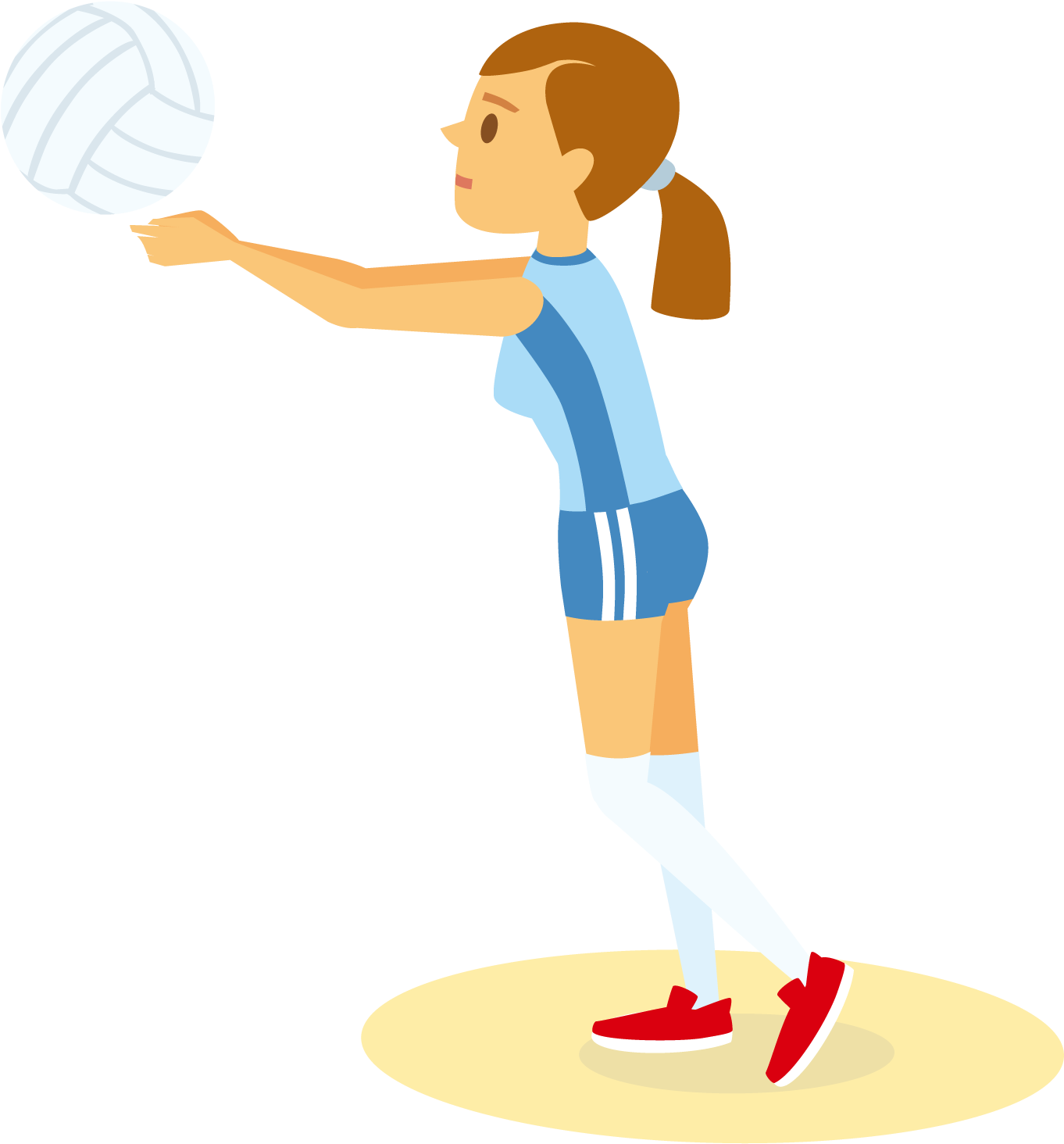 Female Volleyball Player Clipart PNG