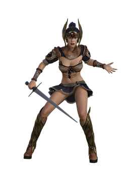 Female Warrior Fantasy Costume PNG