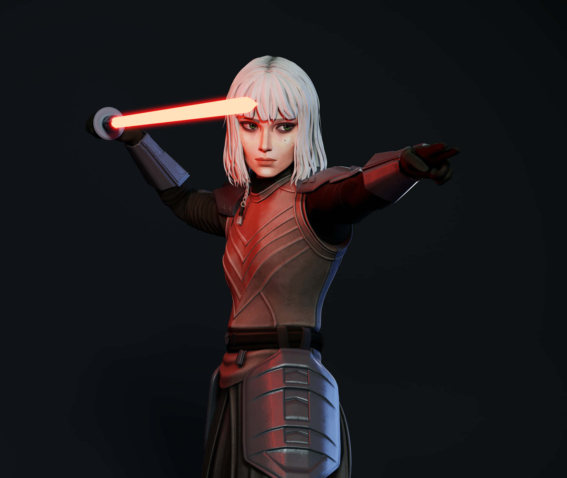 Female Warrior With Energy Sword Wallpaper