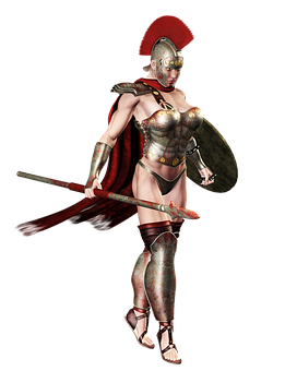 Female Warriorin Ancient Armor PNG