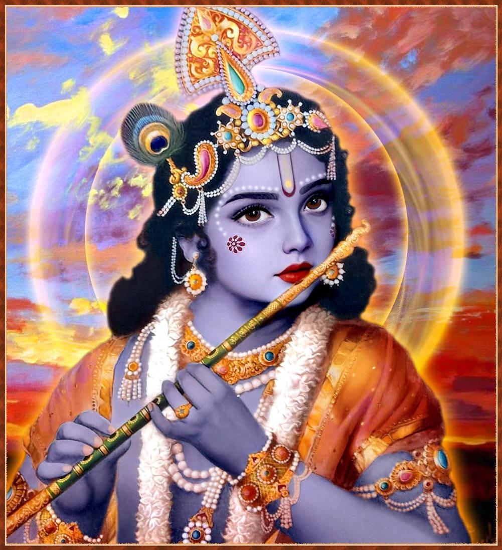 Feminin Lord Krishna 3d Wallpaper