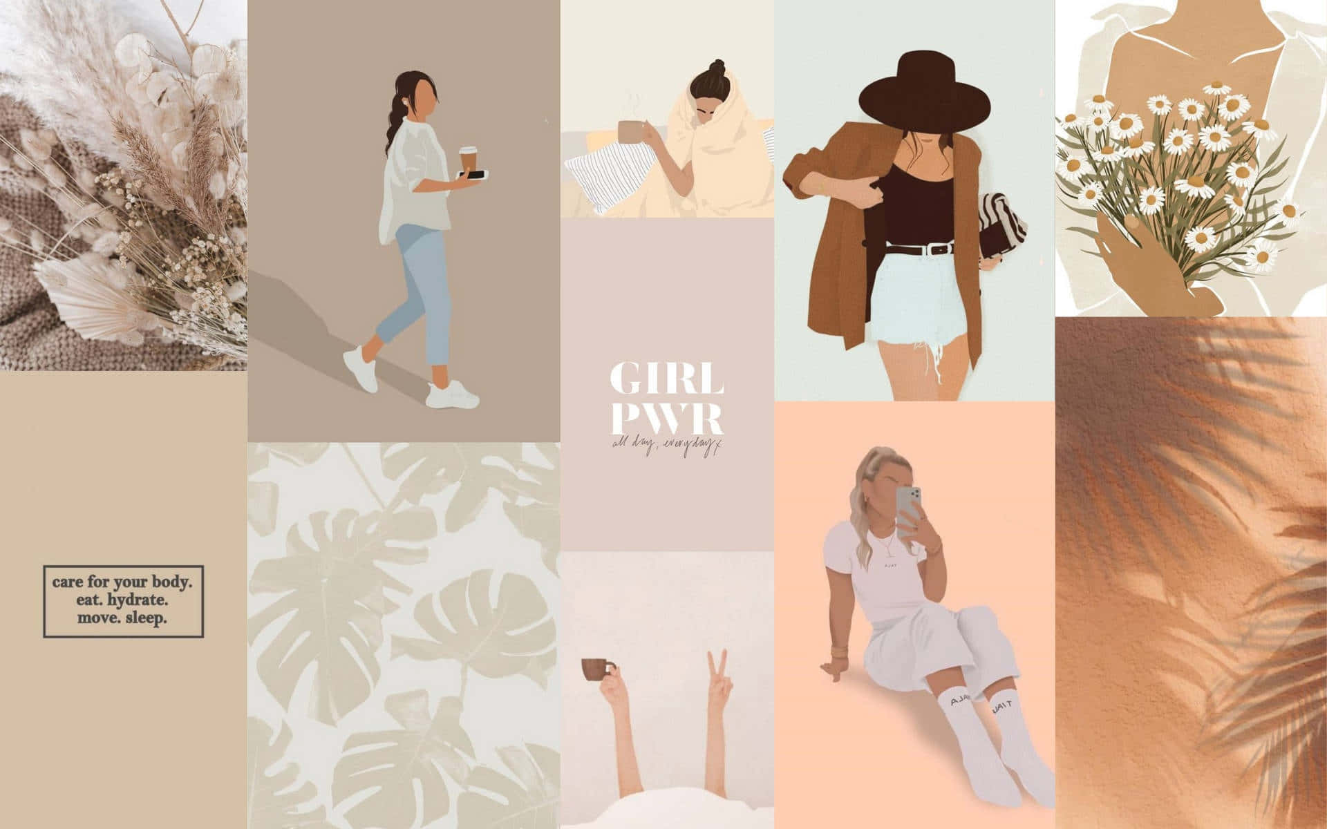 Feminine Inspiration Collage Wallpaper