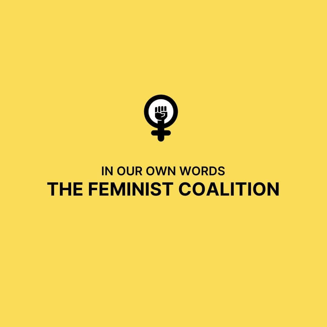 Feminist Coalition Yellow Background Wallpaper