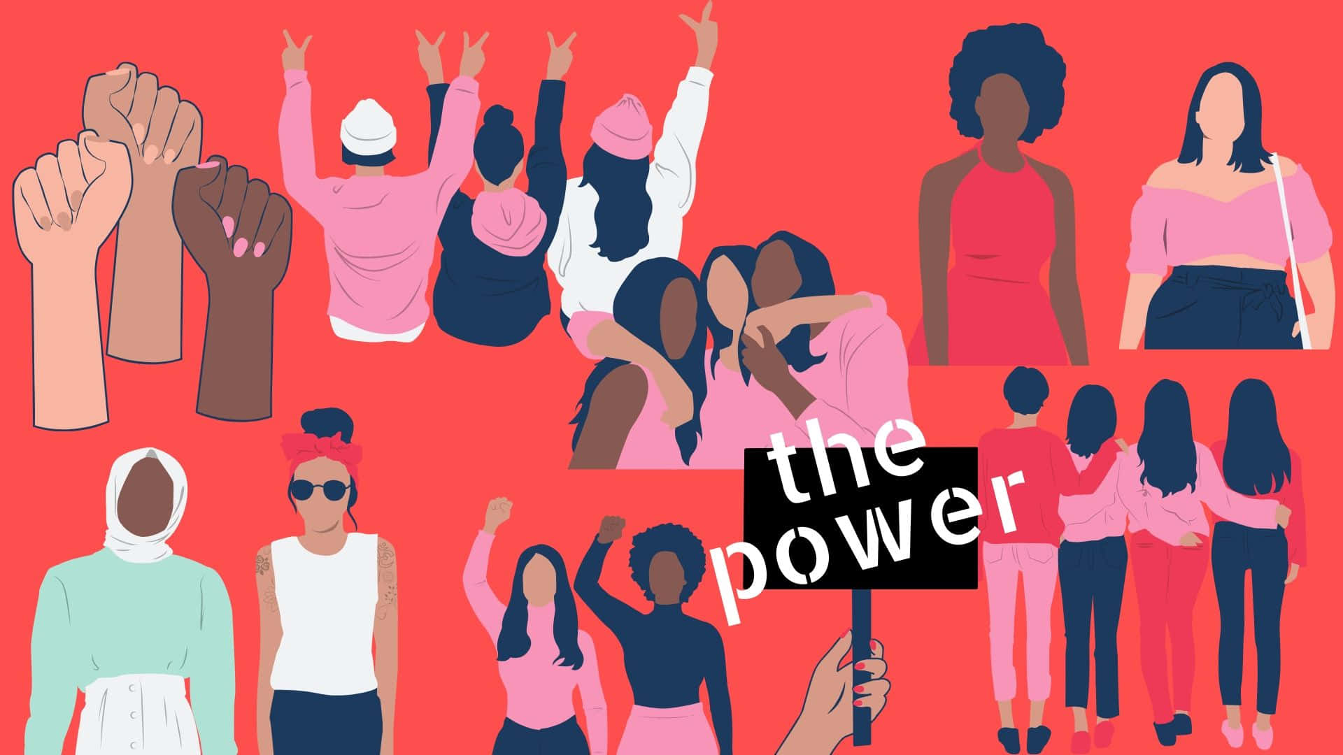 Feminist Diversityand Empowerment Illustration Wallpaper
