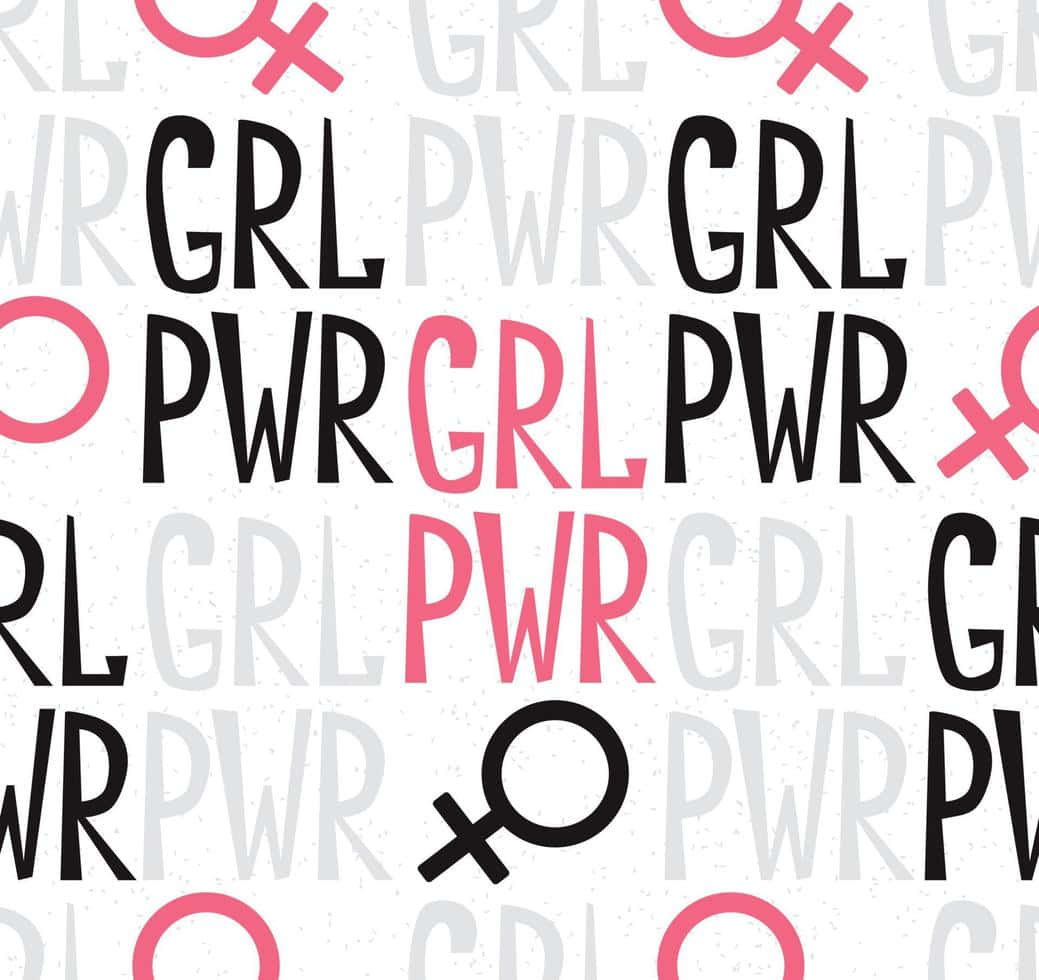 Feminist Girl Power Pattern Wallpaper