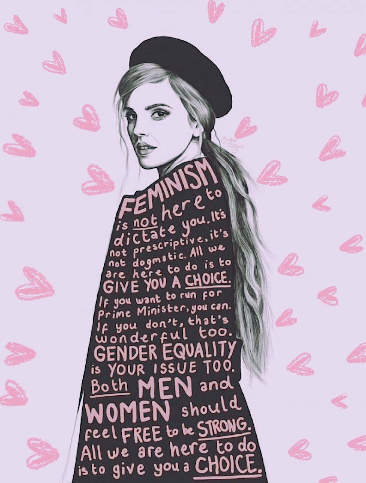 Feminist Message Artwork Wallpaper