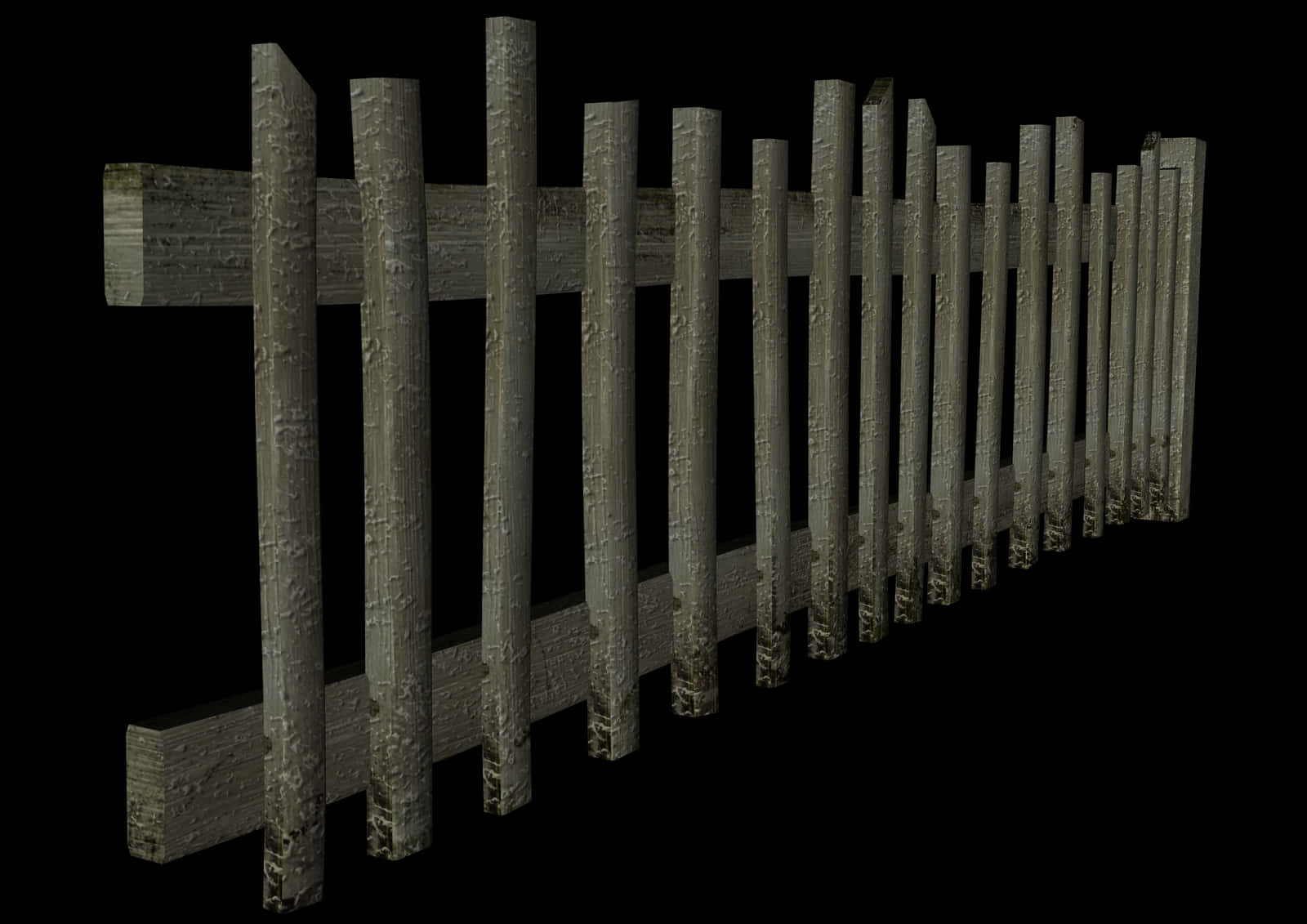 A Wooden Fence With Wooden Posts