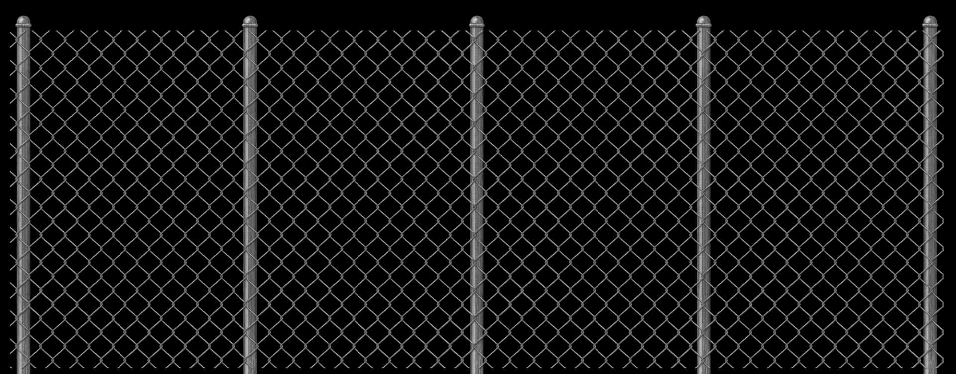 A Chain Link Fence On A Black Background