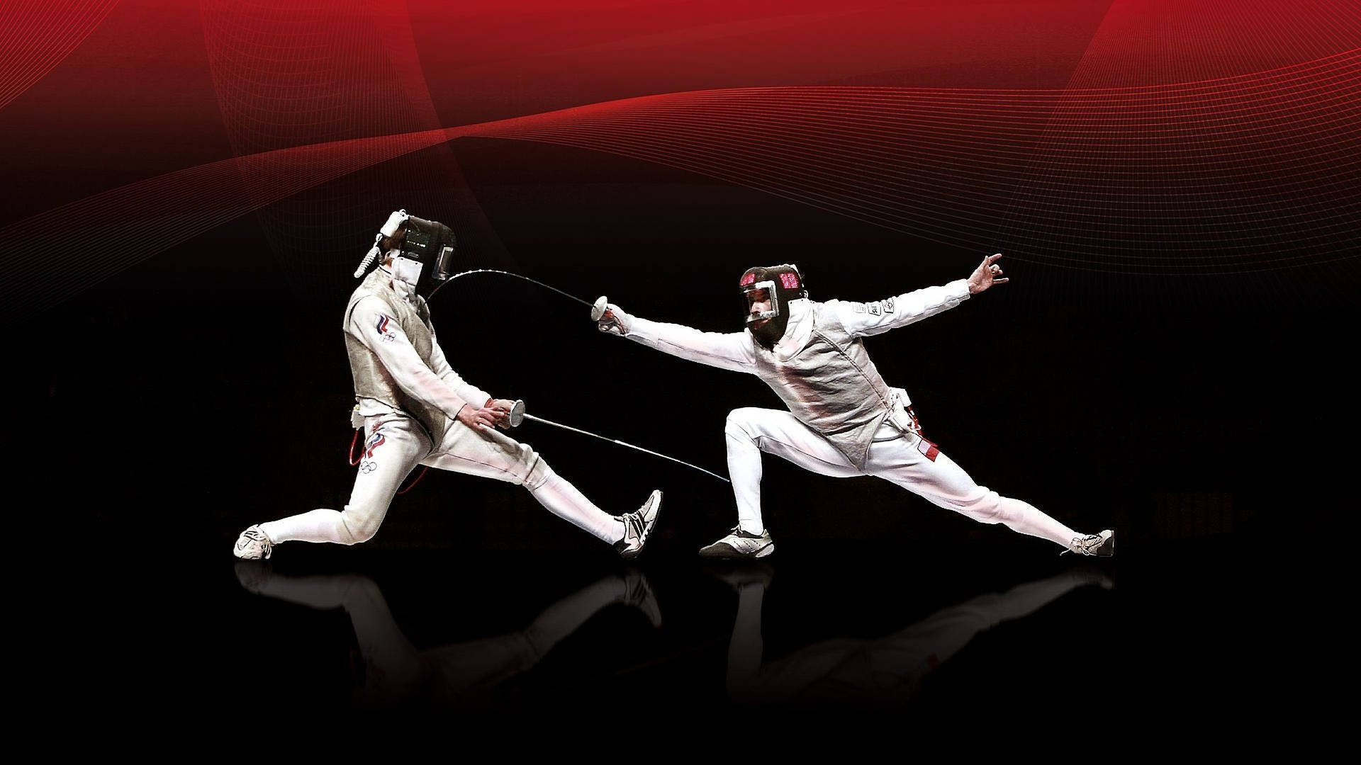 Fencing match photography wallpaper 