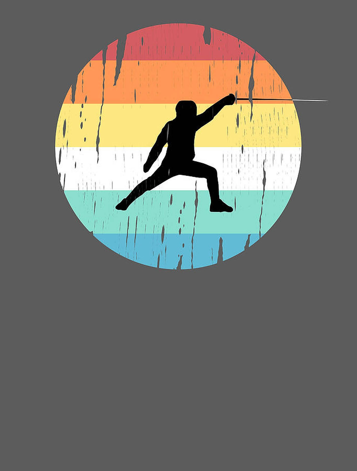 Fencing Rainbow Art Wallpaper