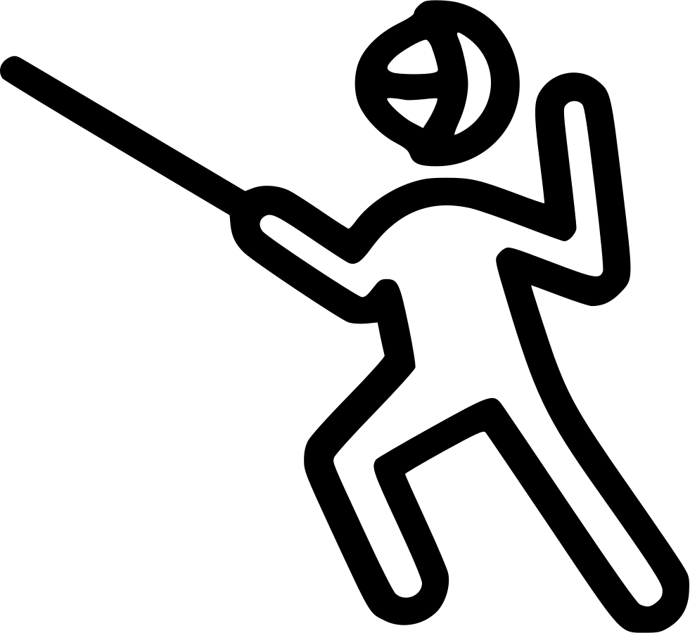 Fencing_ Silhouette_ Action PNG