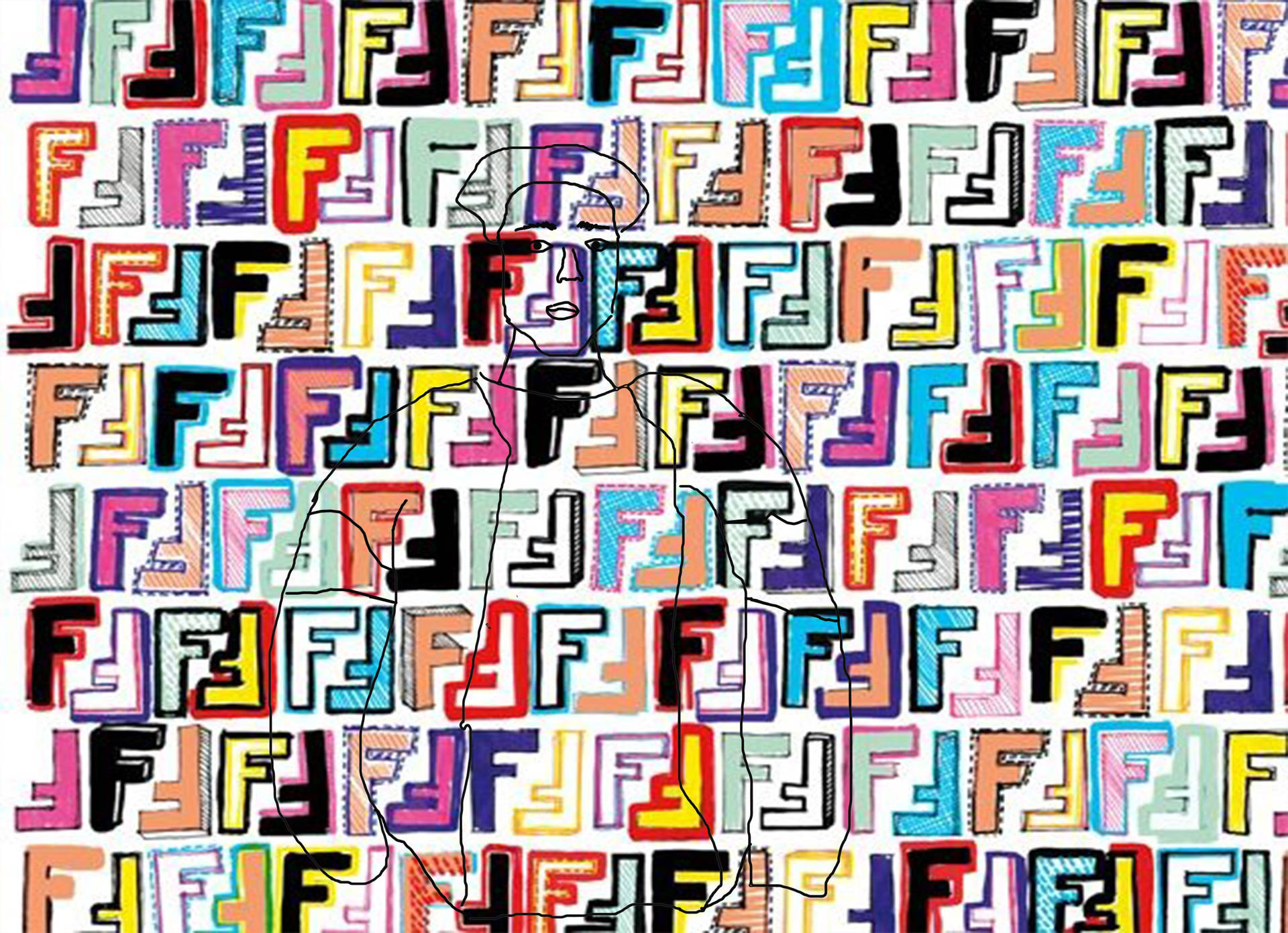 Fendi Colorful Logo Wallpaper