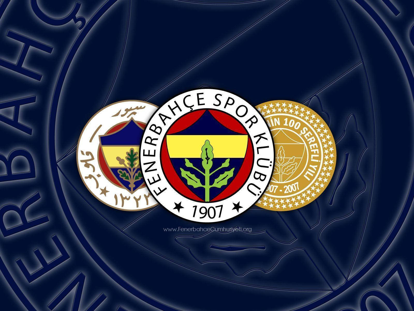 Fenerbahce Logo med blå baggrund Wallpaper
