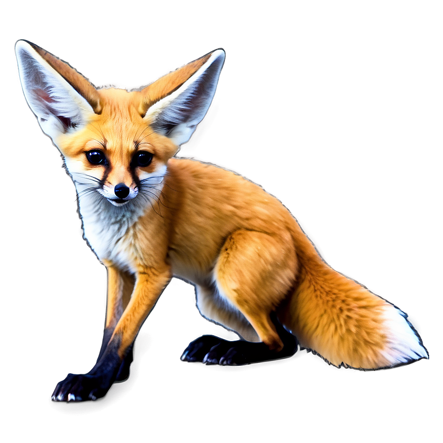 Fennec Fox Black And White Sketch Png 83 PNG