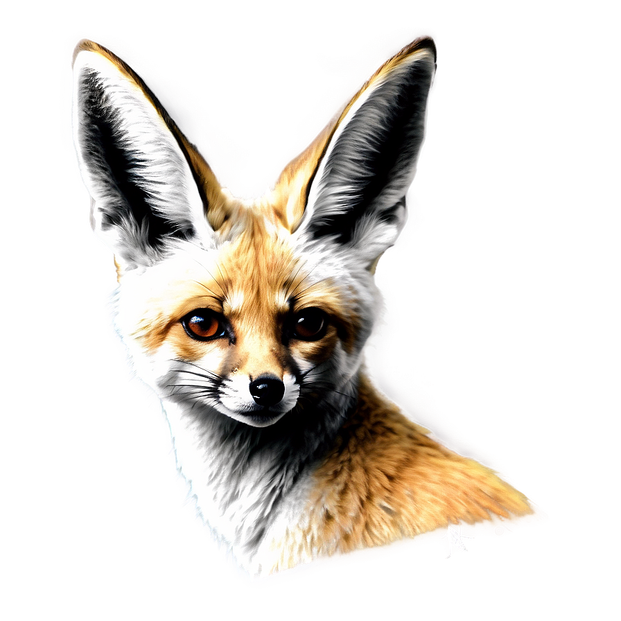 Fennec Fox Black And White Sketch Png Ixn51 PNG